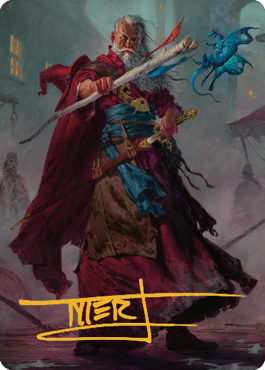Elminster Art Card (64) (Gold-Stamped Signature) [Commander Legends: Battle for Baldur's Gate Art Series] | Galaxy Games LLC