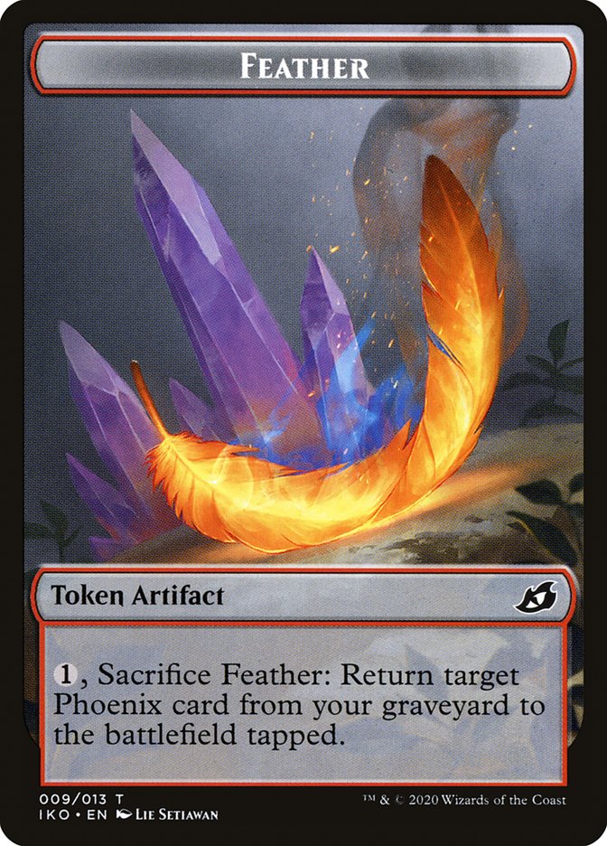 Feather Token [Ikoria: Lair of Behemoths Tokens] | Galaxy Games LLC