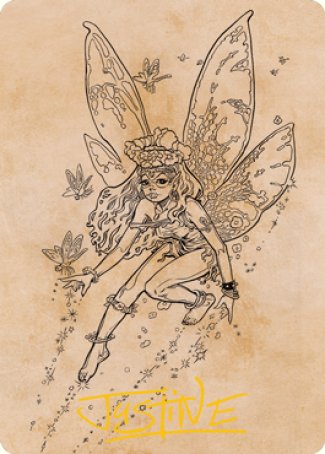 Pixie Guide (Showcase) Art Card (Gold-Stamped Signature) [Dungeons & Dragons: Adventures in the Forgotten Realms Art Series] | Galaxy Games LLC