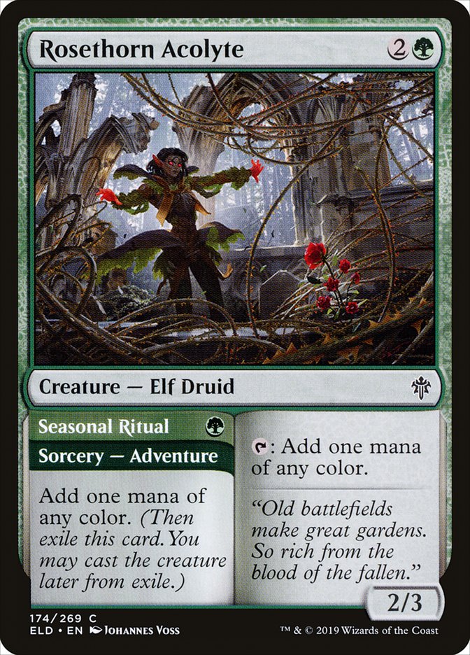 Rosethorn Acolyte // Seasonal Ritual [Throne of Eldraine] | Galaxy Games LLC