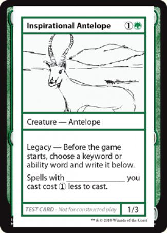 Inspirational Antelope (2021 Edition) [Mystery Booster Playtest Cards] | Galaxy Games LLC