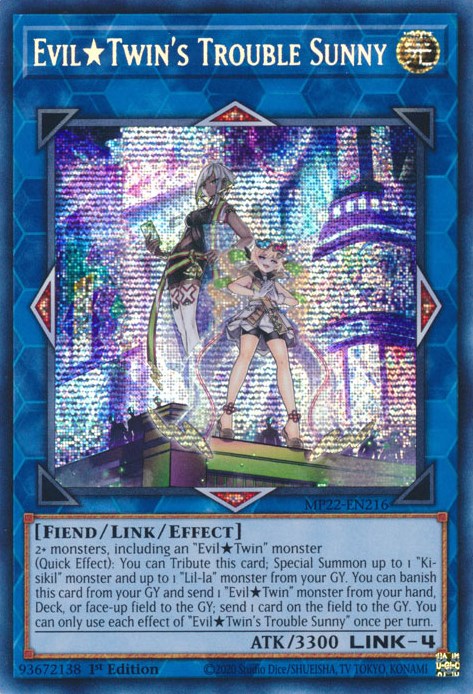 Evil Twin's Trouble Sunny [MP22-EN216] Prismatic Secret Rare | Galaxy Games LLC