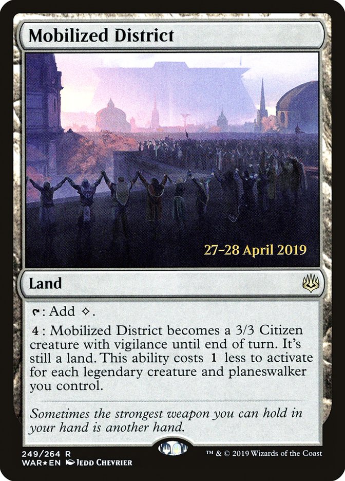 Mobilized District [War of the Spark Prerelease Promos] | Galaxy Games LLC