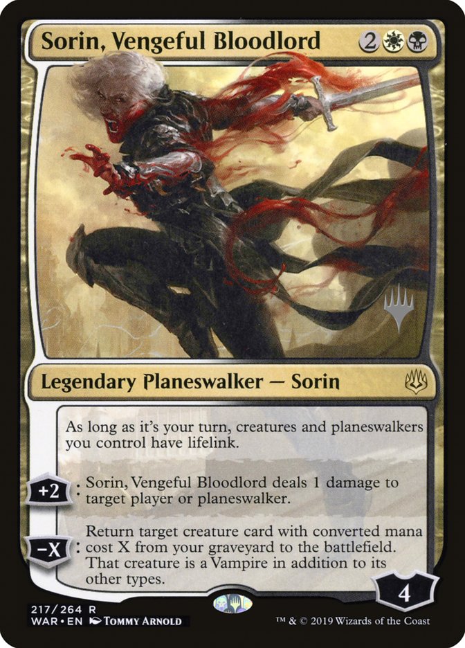 Sorin, Vengeful Bloodlord (Promo Pack) [War of the Spark Promos] | Galaxy Games LLC