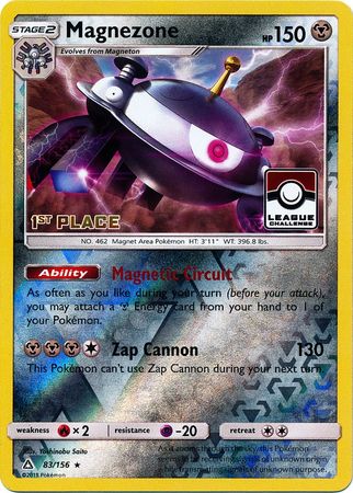 Magnezone (83/156) (League Promo 1st Place) [Sun & Moon: Ultra Prism] | Galaxy Games LLC