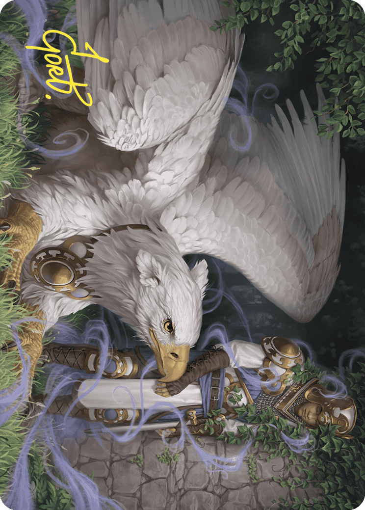 Dutiful Griffin Art Card (Gold-Stamped Signature) [Wilds of Eldraine Art Series] | Galaxy Games LLC