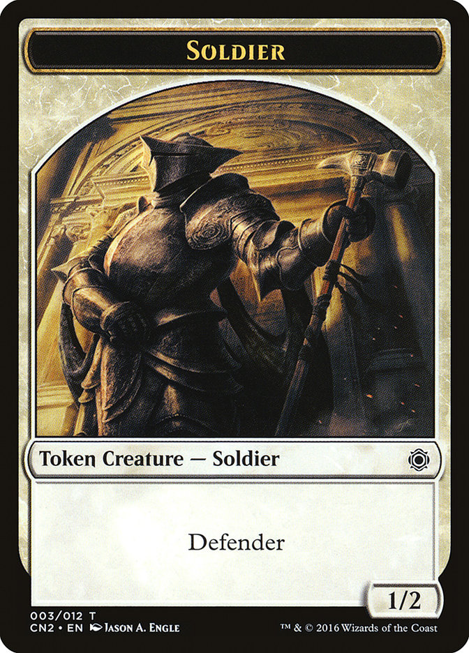 Soldier Token (003/012) [Conspiracy: Take the Crown Tokens] | Galaxy Games LLC