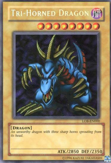 Tri-Horned Dragon [LOB-EN000] Secret Rare | Galaxy Games LLC