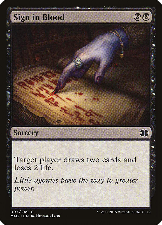 Sign in Blood [Modern Masters 2015] | Galaxy Games LLC