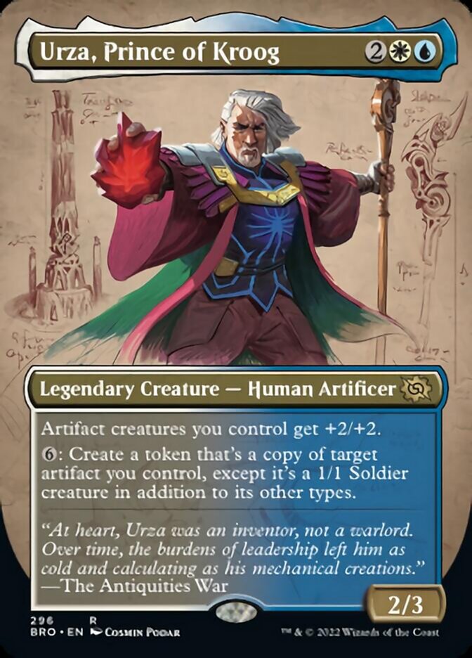 Urza, Prince of Kroog (Borderless Alternate Art) [The Brothers' War] | Galaxy Games LLC