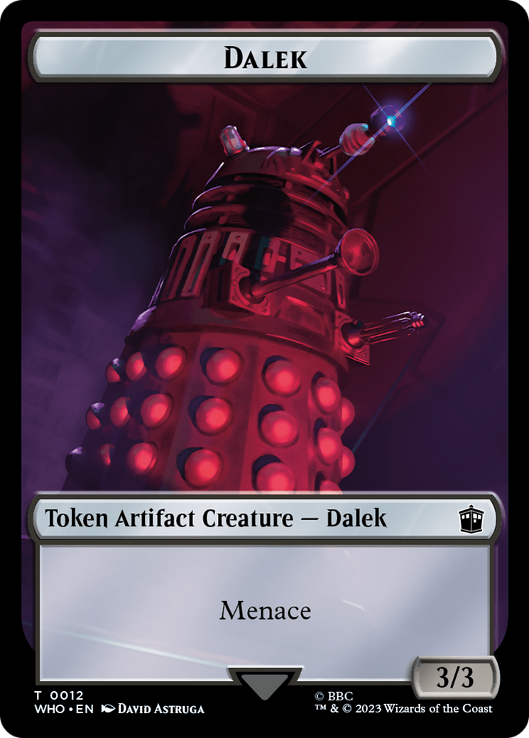 Dalek // Beast Double-Sided Token [Doctor Who Tokens] | Galaxy Games LLC