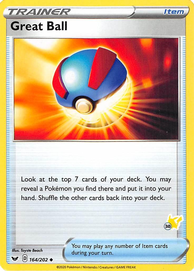 Great Ball (164/202) (Pikachu Stamp #38) [Battle Academy 2022] | Galaxy Games LLC