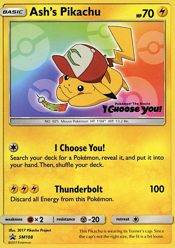 Ash's Pikachu (SM108) [Sun & Moon: Black Star Promos] | Galaxy Games LLC