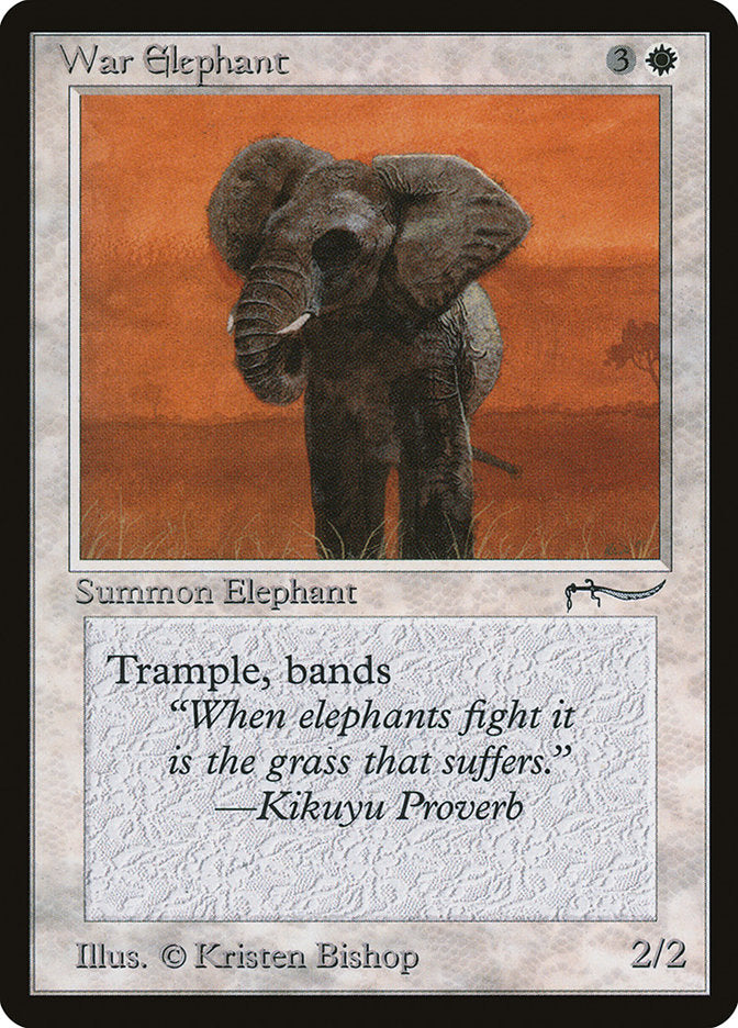 War Elephant (Dark Mana Cost) [Arabian Nights] | Galaxy Games LLC