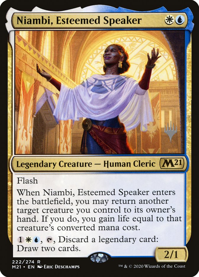 Niambi, Esteemed Speaker (Promo Pack) [Core Set 2021 Promos] | Galaxy Games LLC