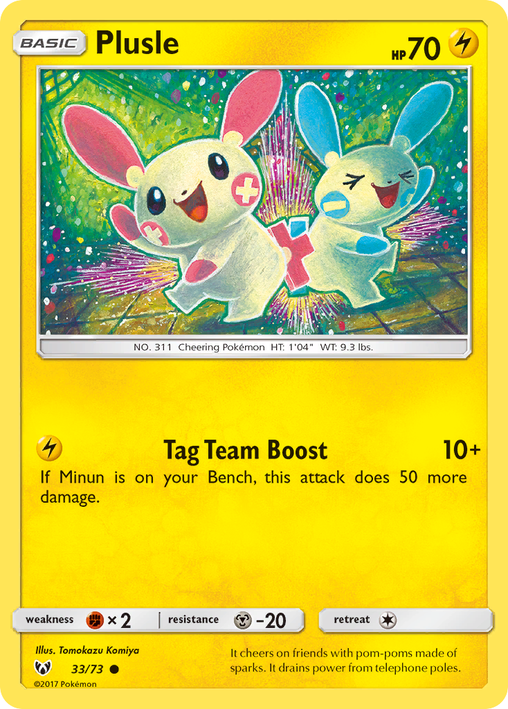 Plusle (33/73) [Sun & Moon: Shining Legends] | Galaxy Games LLC