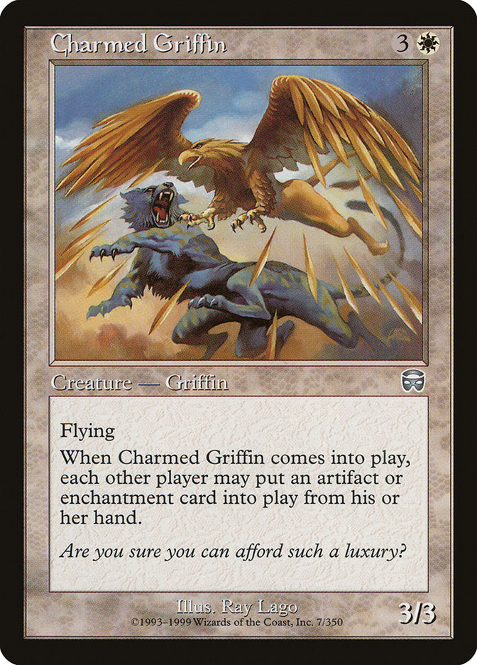 Charmed Griffin [Mercadian Masques] | Galaxy Games LLC