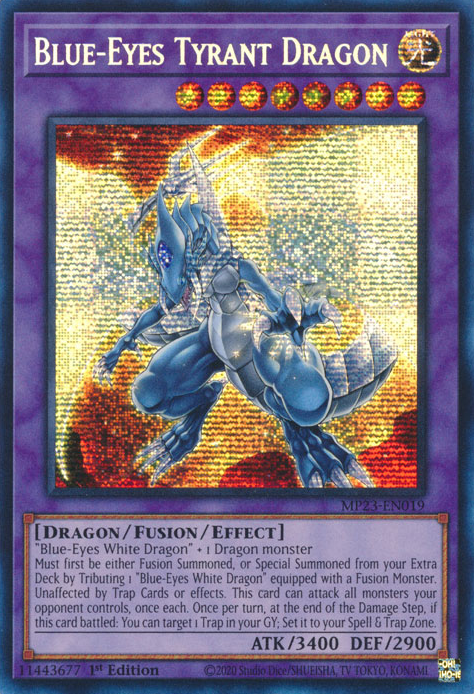 Blue-Eyes Tyrant Dragon [MP23-EN019] Prismatic Secret Rare | Galaxy Games LLC