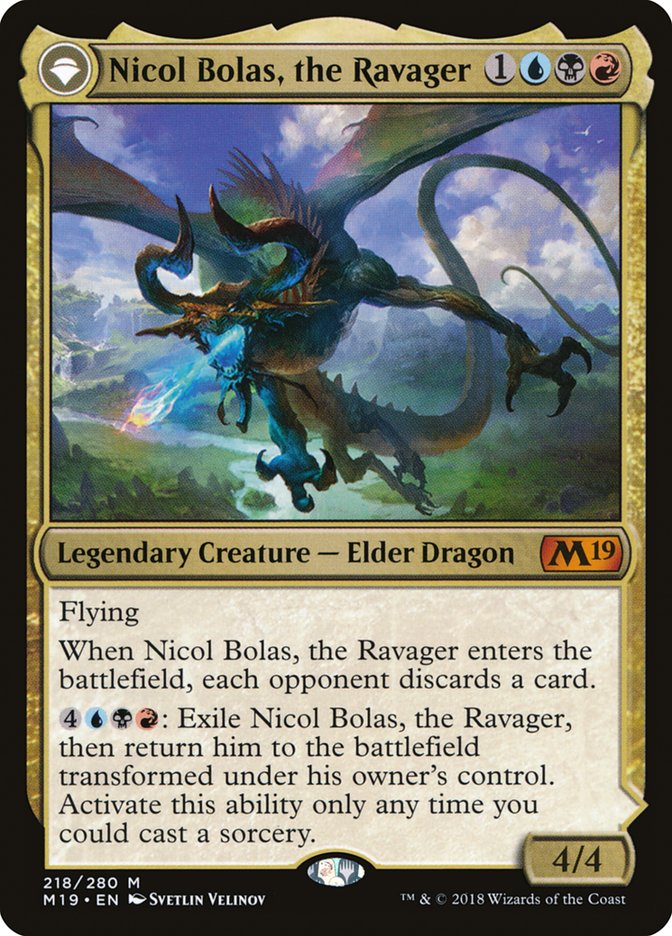 Nicol Bolas, the Ravager // Nicol Bolas, the Arisen [Core Set 2019] | Galaxy Games LLC