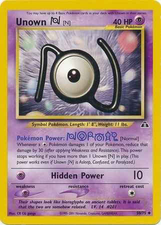 Unown [N] (50/75) [Neo Discovery Unlimited] | Galaxy Games LLC