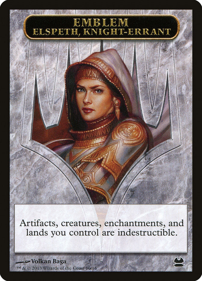 Elspeth, Knight-Errant Emblem [Modern Masters Tokens] | Galaxy Games LLC