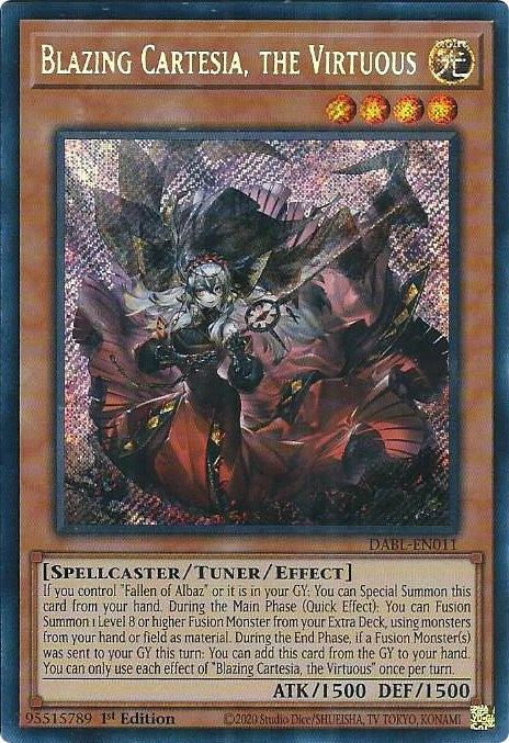 Blazing Cartesia, the Virtuous [DABL-EN011] Secret Rare | Galaxy Games LLC