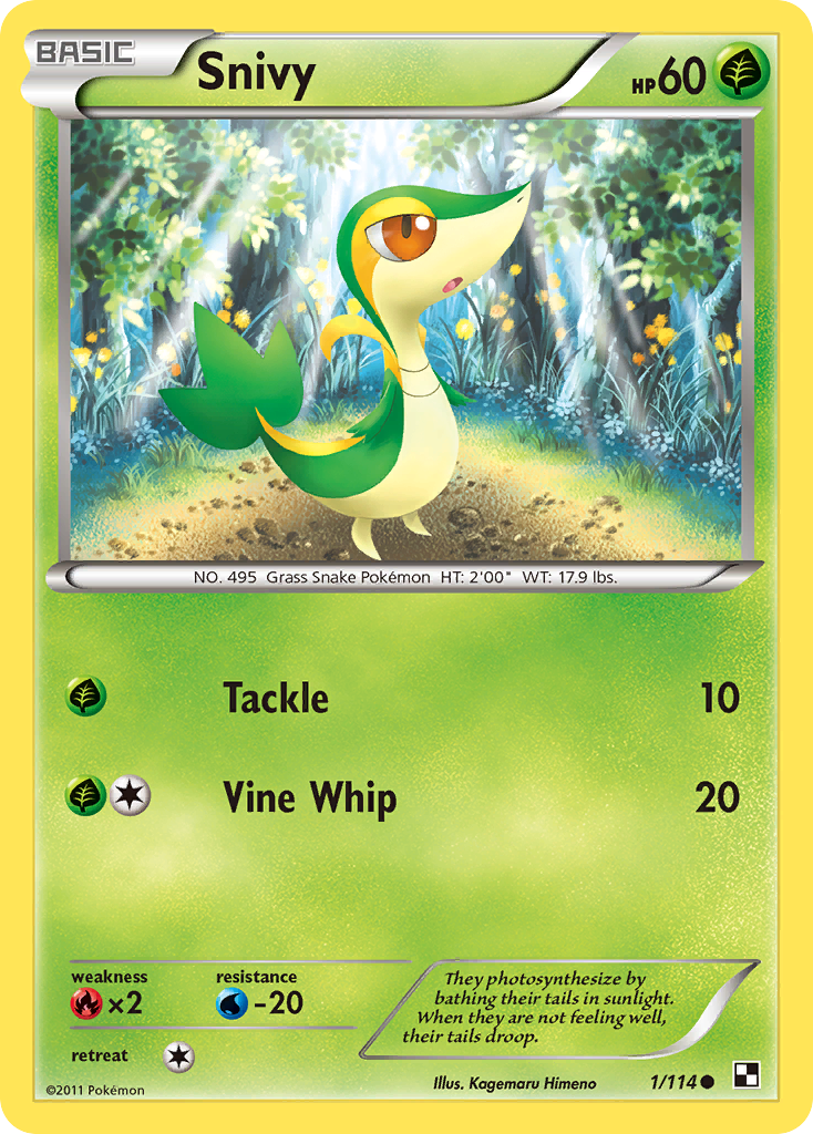 Snivy (1/114) (Cosmos Holo) [Black & White: Base Set] | Galaxy Games LLC