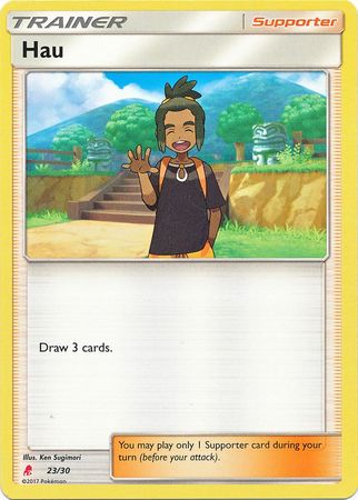 Hau (23/30) [Sun & Moon: Trainer Kit - Lycanroc] | Galaxy Games LLC