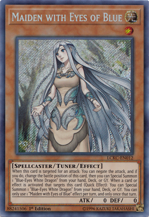 Maiden with Eyes of Blue [LCKC-EN012] Secret Rare | Galaxy Games LLC