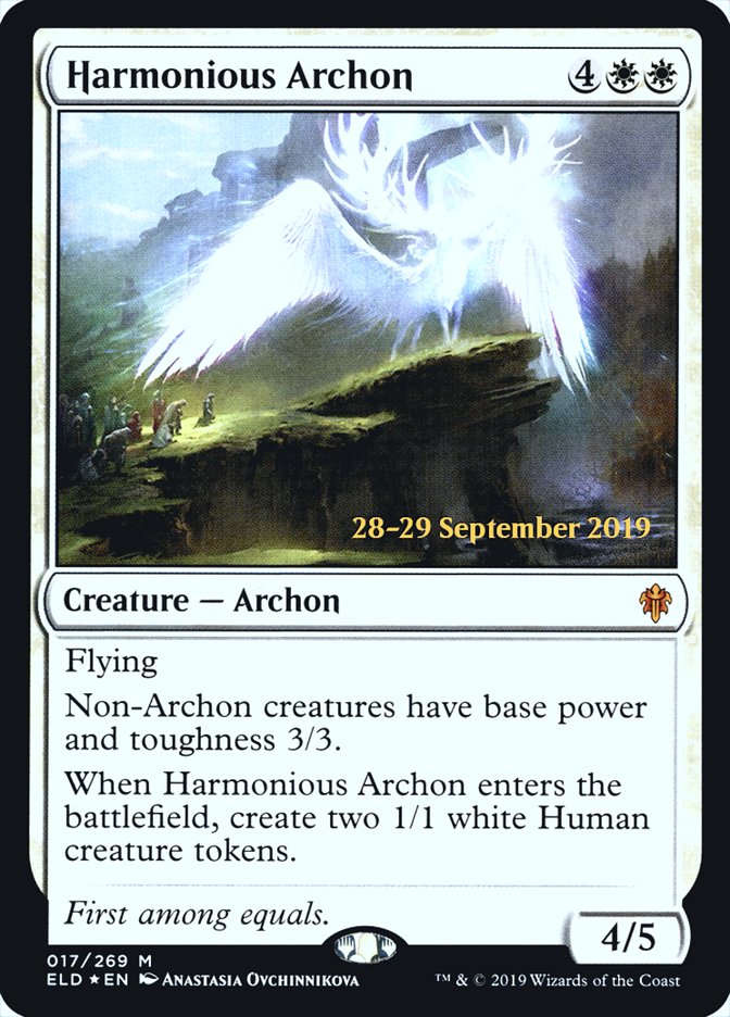 Harmonious Archon [Throne of Eldraine Prerelease Promos] | Galaxy Games LLC