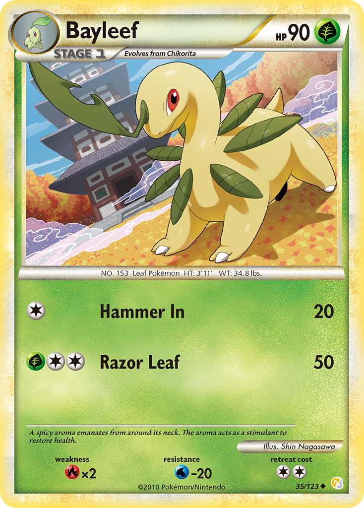 Bayleef (35/123) [HeartGold & SoulSilver: Base Set] | Galaxy Games LLC