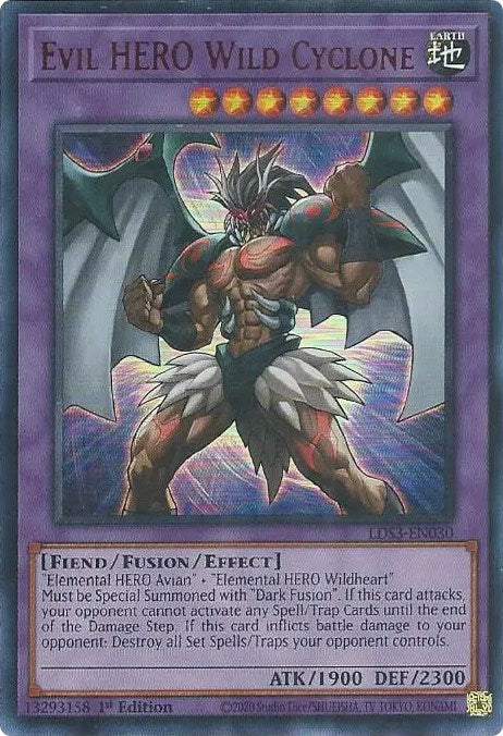 Evil HERO Wild Cyclone (Red) [LDS3-EN030] Ultra Rare | Galaxy Games LLC