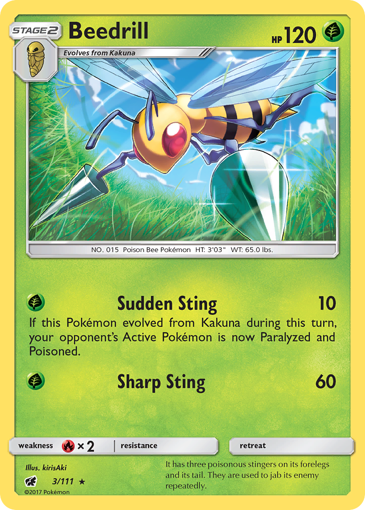 Beedrill (3/111) [Sun & Moon: Crimson Invasion] | Galaxy Games LLC