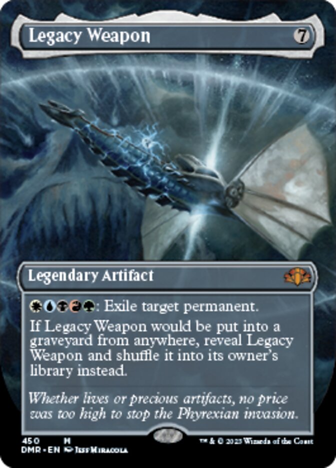 Legacy Weapon (Borderless Alternate Art) [Dominaria Remastered] | Galaxy Games LLC