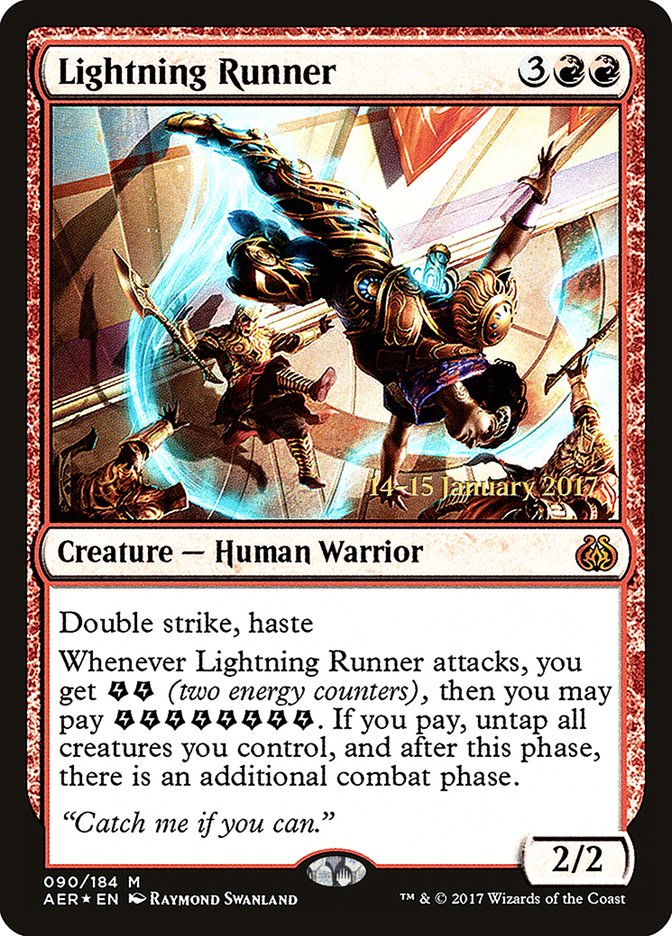 Lightning Runner [Aether Revolt Prerelease Promos] | Galaxy Games LLC
