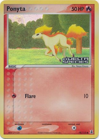 Ponyta (78/113) (Stamped) [EX: Delta Species] | Galaxy Games LLC