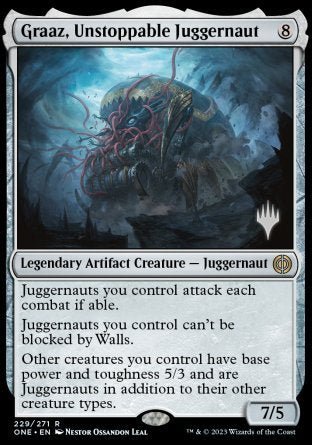 Graaz, Unstoppable Juggernaut (Promo Pack) [Phyrexia: All Will Be One Promos] | Galaxy Games LLC