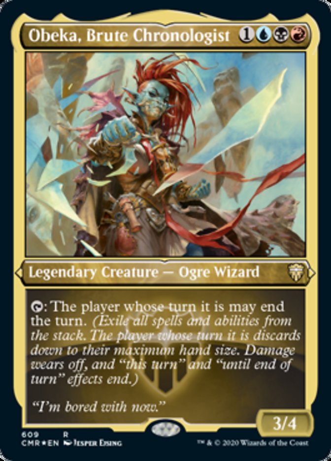 Obeka, Brute Chronologist (Etched) [Commander Legends] | Galaxy Games LLC