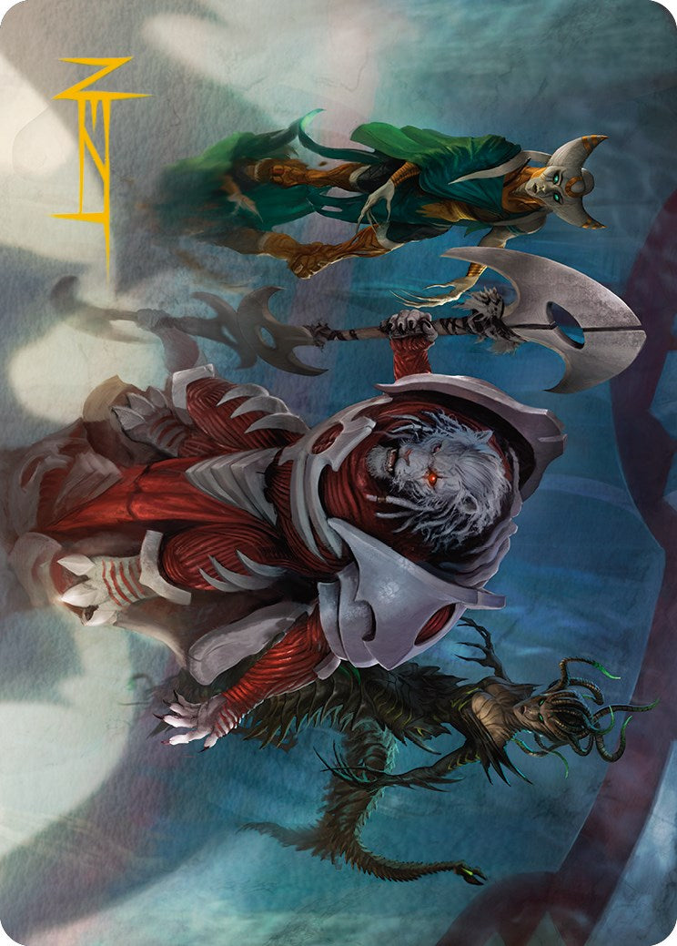 Norn's Decree Art Card (Gold-Stamped Signature) [Phyrexia: All Will Be One Art Series] | Galaxy Games LLC