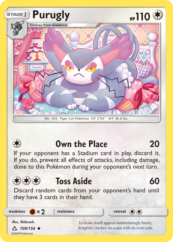 Purugly (109/156) [Sun & Moon: Ultra Prism] | Galaxy Games LLC