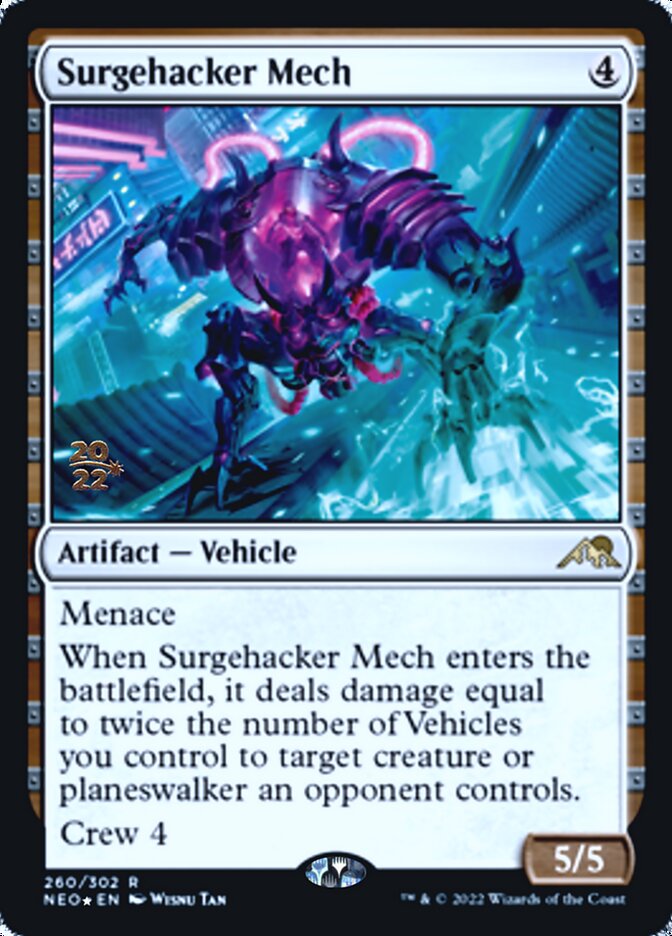 Surgehacker Mech [Kamigawa: Neon Dynasty Prerelease Promos] | Galaxy Games LLC