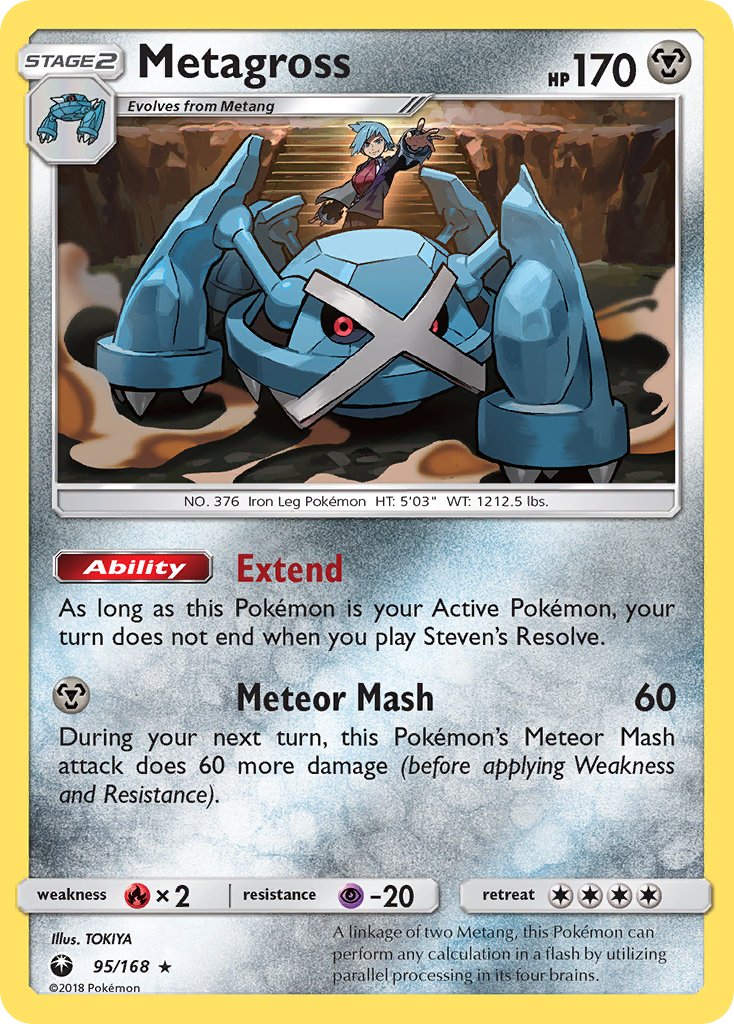 Metagross (95/168) (Prerelease Kit Exclusive) (Theme Deck Exclusive) [Sun & Moon: Celestial Storm] | Galaxy Games LLC