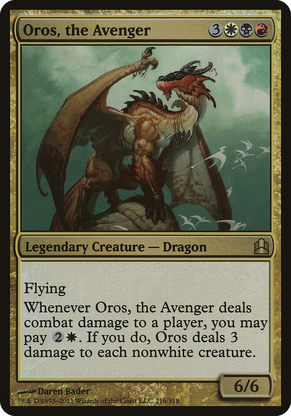 Oros, the Avenger (Oversized) [Commander 2011 Oversized] | Galaxy Games LLC