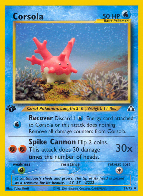Corsola (37/75) [Neo Discovery 1st Edition] | Galaxy Games LLC