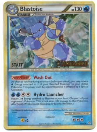 Blastoise (13/95) (Staff Prerelease Promo) [HeartGold & SoulSilver: Black Star Promos] | Galaxy Games LLC