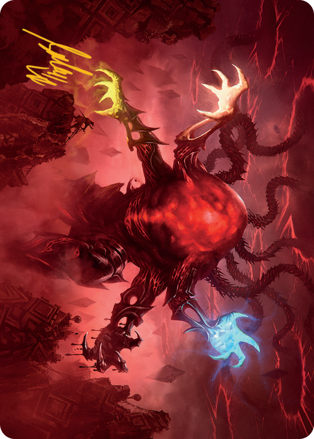 Omnath, Locus of All Art Card (51) (Gold-Stamped Signature) [March of the Machine Art Series] | Galaxy Games LLC