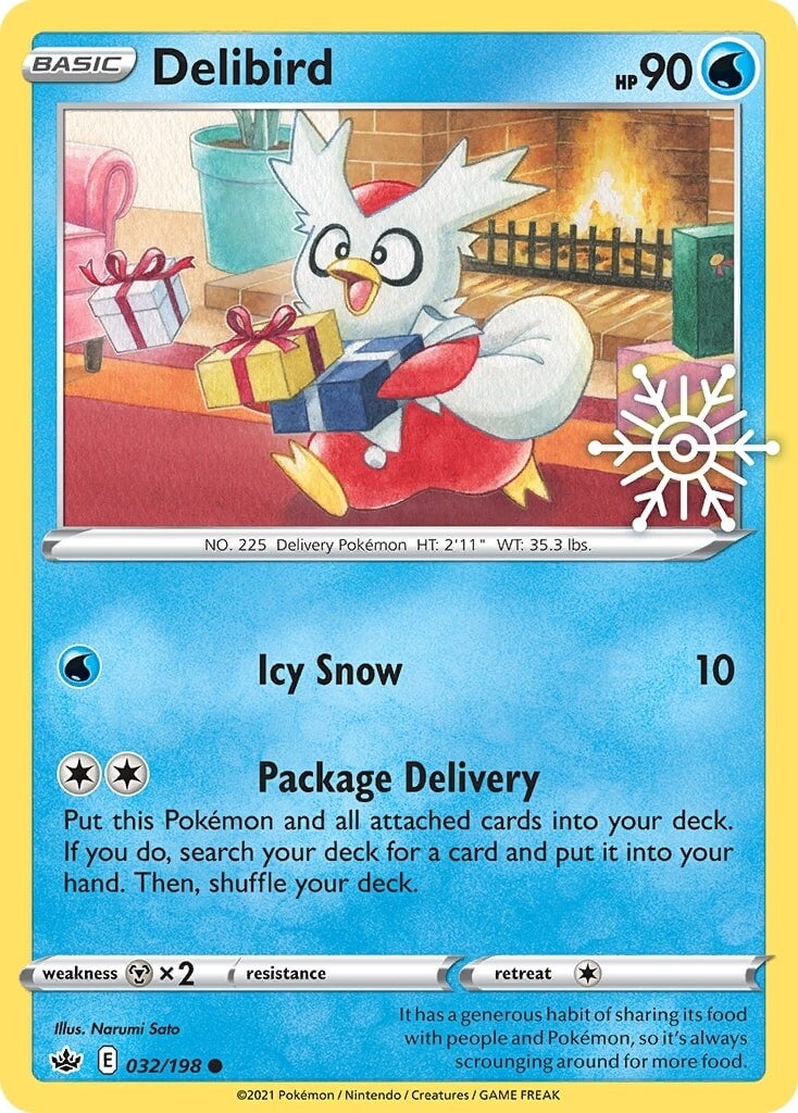 Delibird (032/198) (Holiday Calendar) [Sword & Shield: Chilling Reign] | Galaxy Games LLC