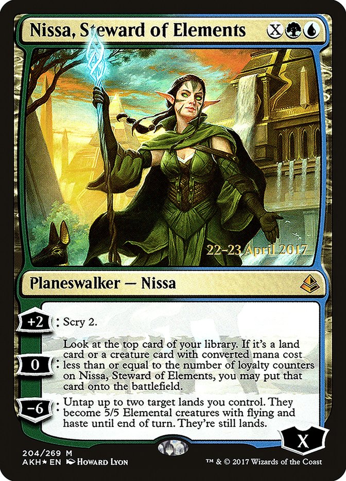 Nissa, Steward of Elements [Amonkhet Prerelease Promos] | Galaxy Games LLC