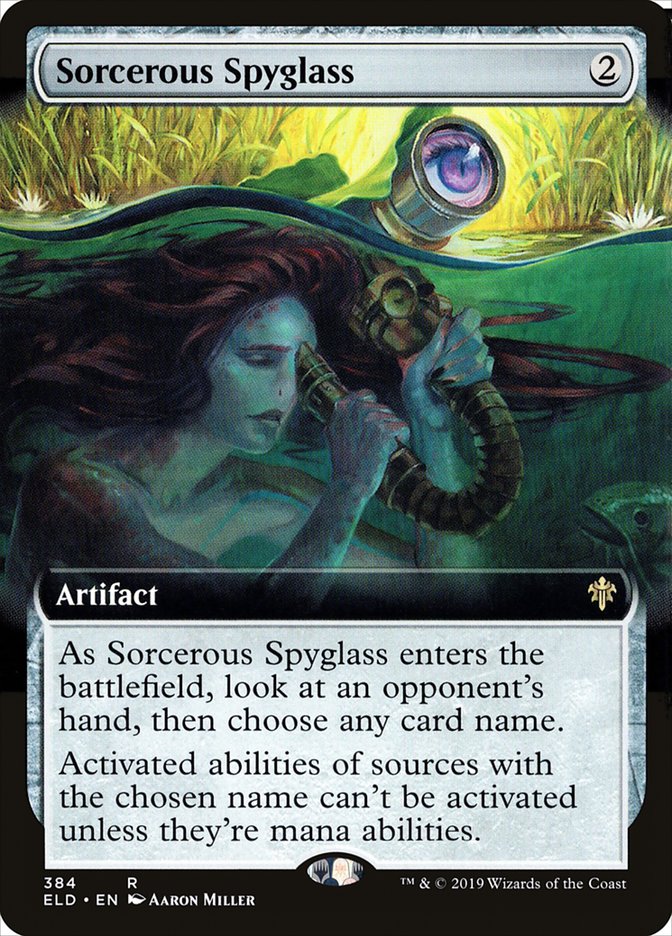 Sorcerous Spyglass (Extended Art) [Throne of Eldraine] | Galaxy Games LLC