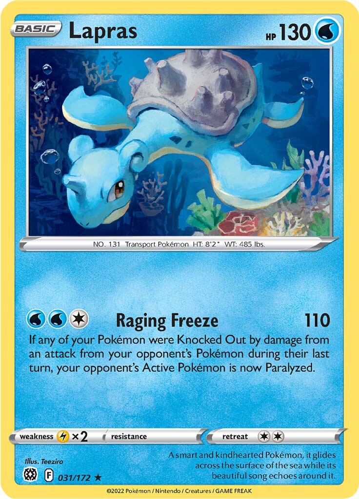 Lapras (031/172) [Sword & Shield: Brilliant Stars] | Galaxy Games LLC